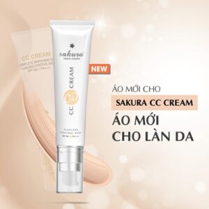 Kem trang điểm chống nắng Sakura CC Cream SPF50+/PA++++ 40ml 7 1639195974 trang diem trang da sakura cc cream spf50pa 5 1