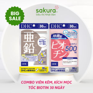 DHC Combo Viên Kẽm, Kích Mọc Tóc Biotin 30 Ngày Nhật Bản 5 dhc rung toc 1 1