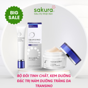 Bộ Đôi Tinh Chất, Kem Dưỡng Đặc Trị Nám Dưỡng Trắng Da Transino Nhật Bản 5 transino 1